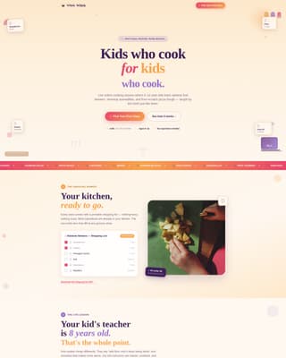 Kids Cooking for Kids Professional Website Template