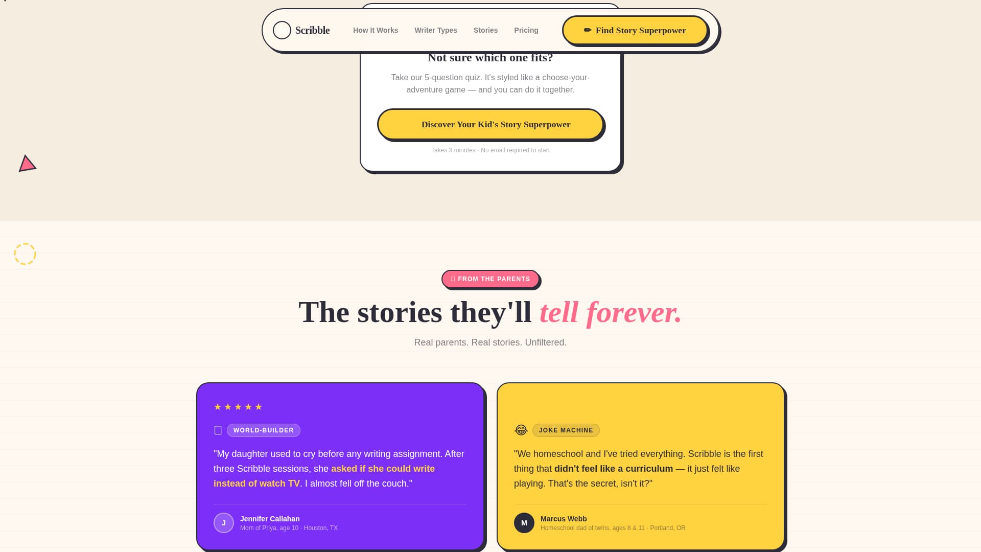 Kids Creative Writing Professional Website Template