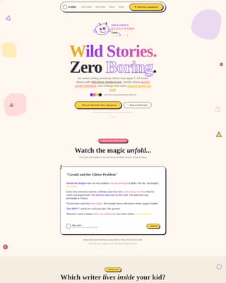 Kids Creative Writing Professional Website Template