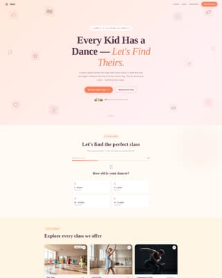 Twirl - Joyful Dance Landing Page Template