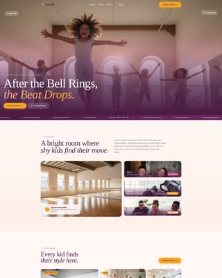 Groove - Inspiring Dance Landing Page Template