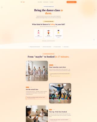 Twirl - Vibrant Dance Landing Page Template