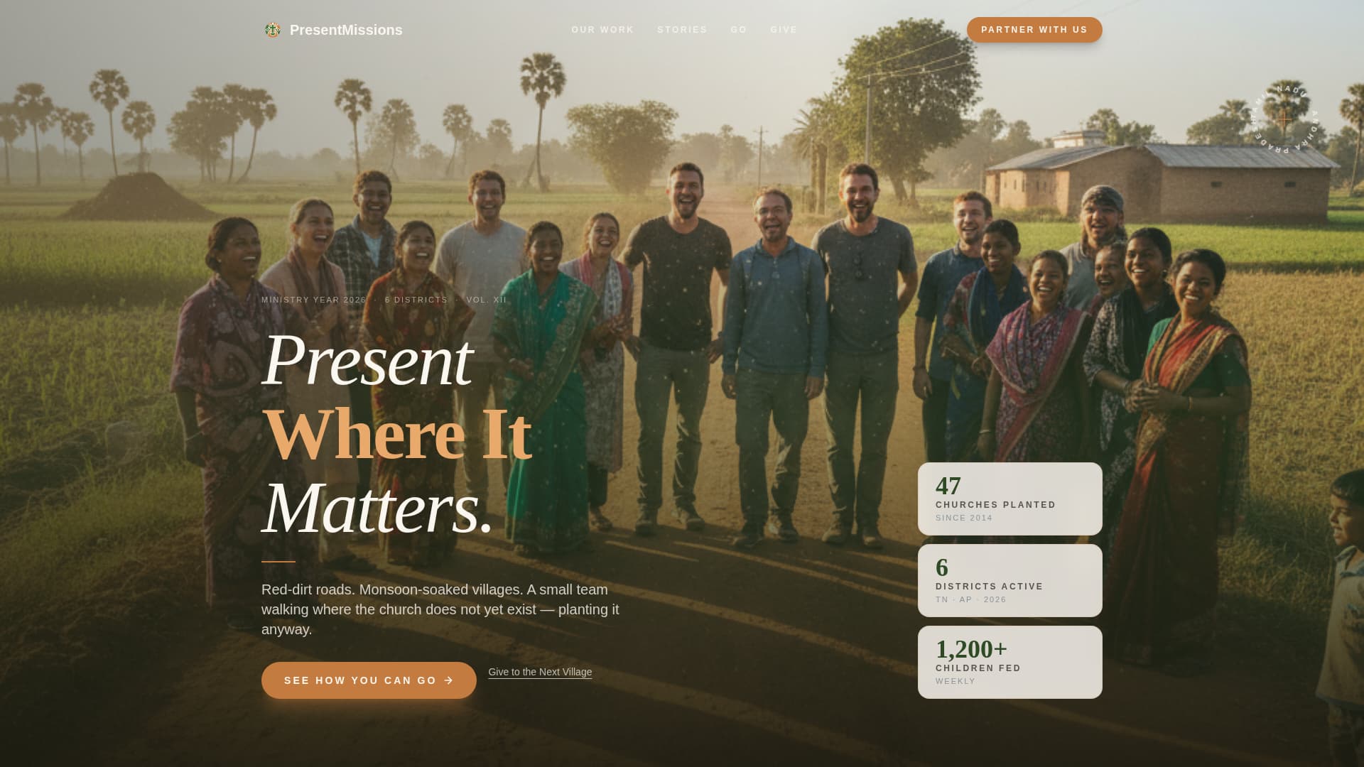Present - Rooted Mission Landing Page Template