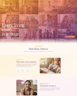 Groove - Joyful Kidsdance Landing Page Template