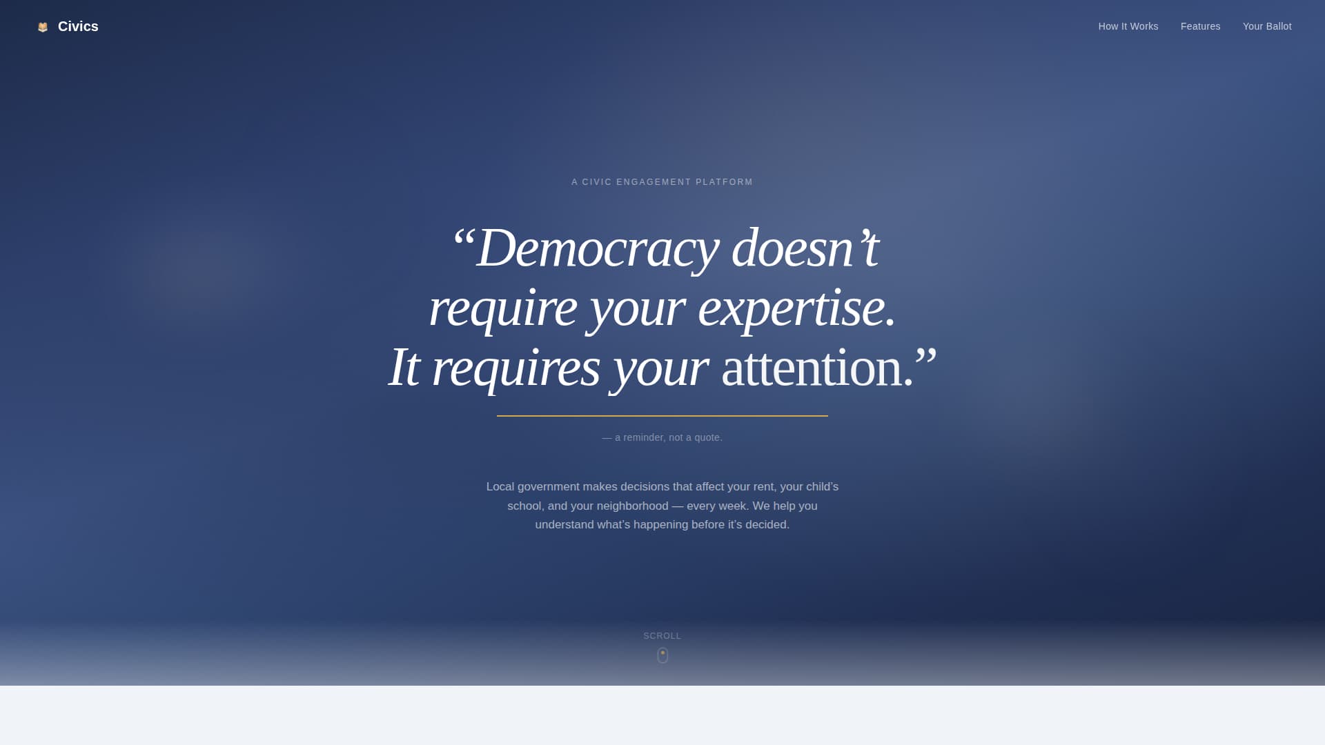 Civics - Empowering Civicengagement Landing Page Template