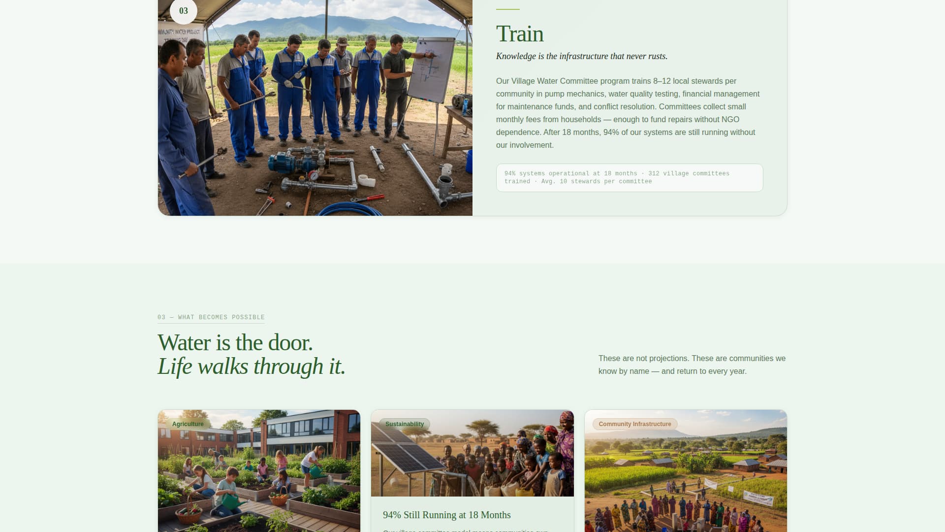 Specialist Clean Water Nonprofit Professional Website Template