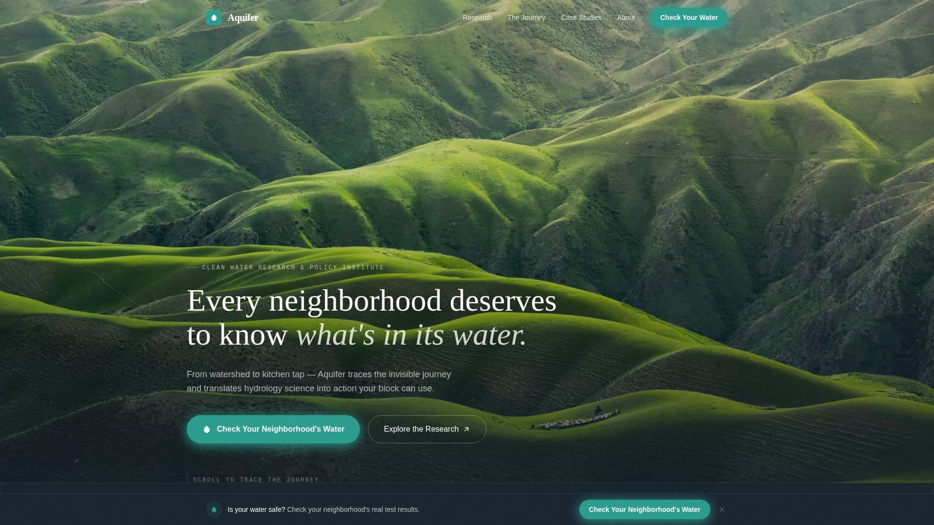 Clean Water Nonprofit Privacy Policy & Terms Website Template