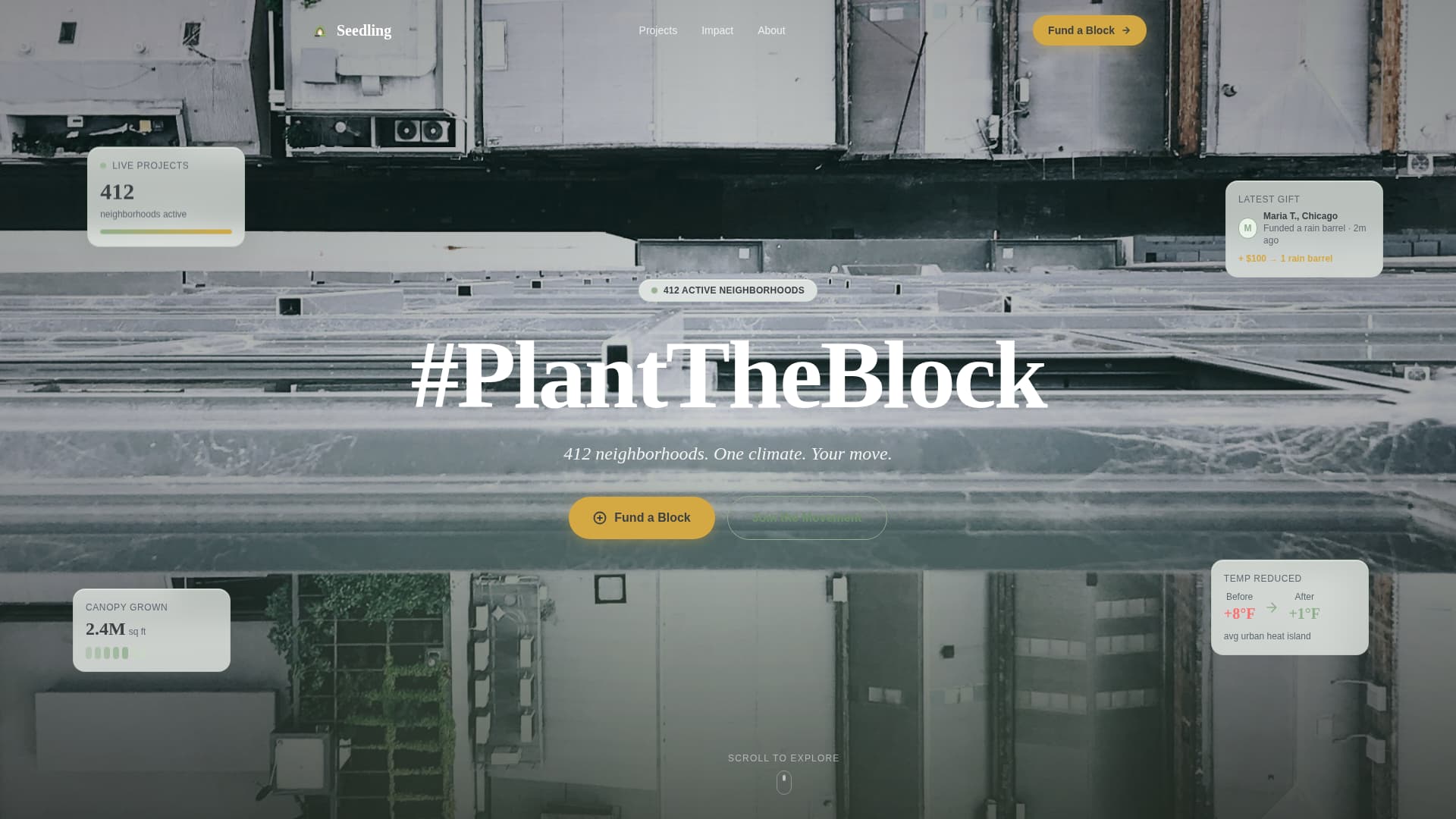 Seedling - Inspiring Climateaction Landing Page Template