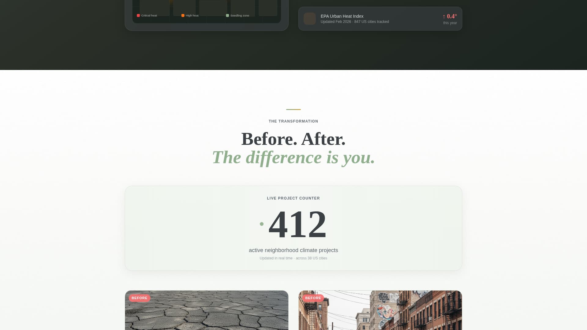 Seedling - Inspiring Climateaction Landing Page Template