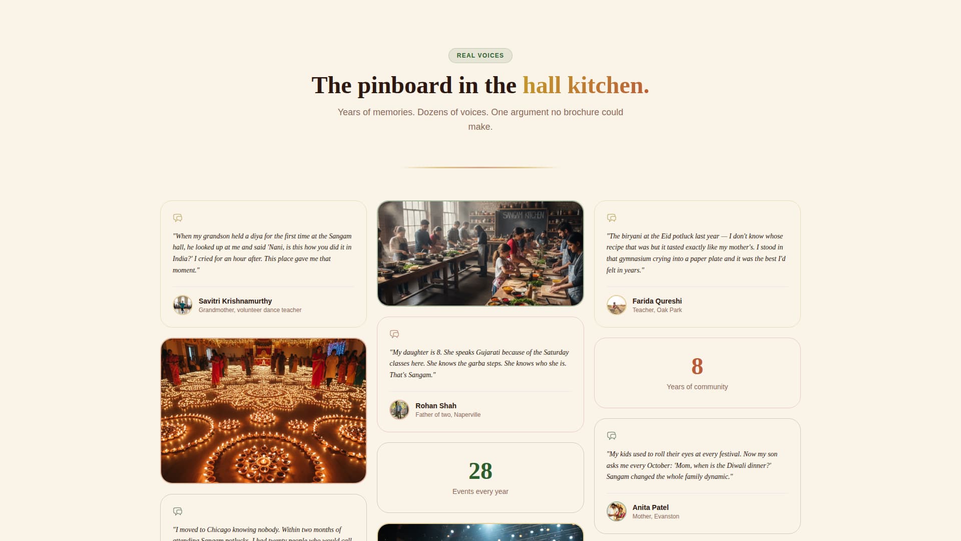 Specialist Temple & Hindu Organization Reviews & Social Proof Website Template
