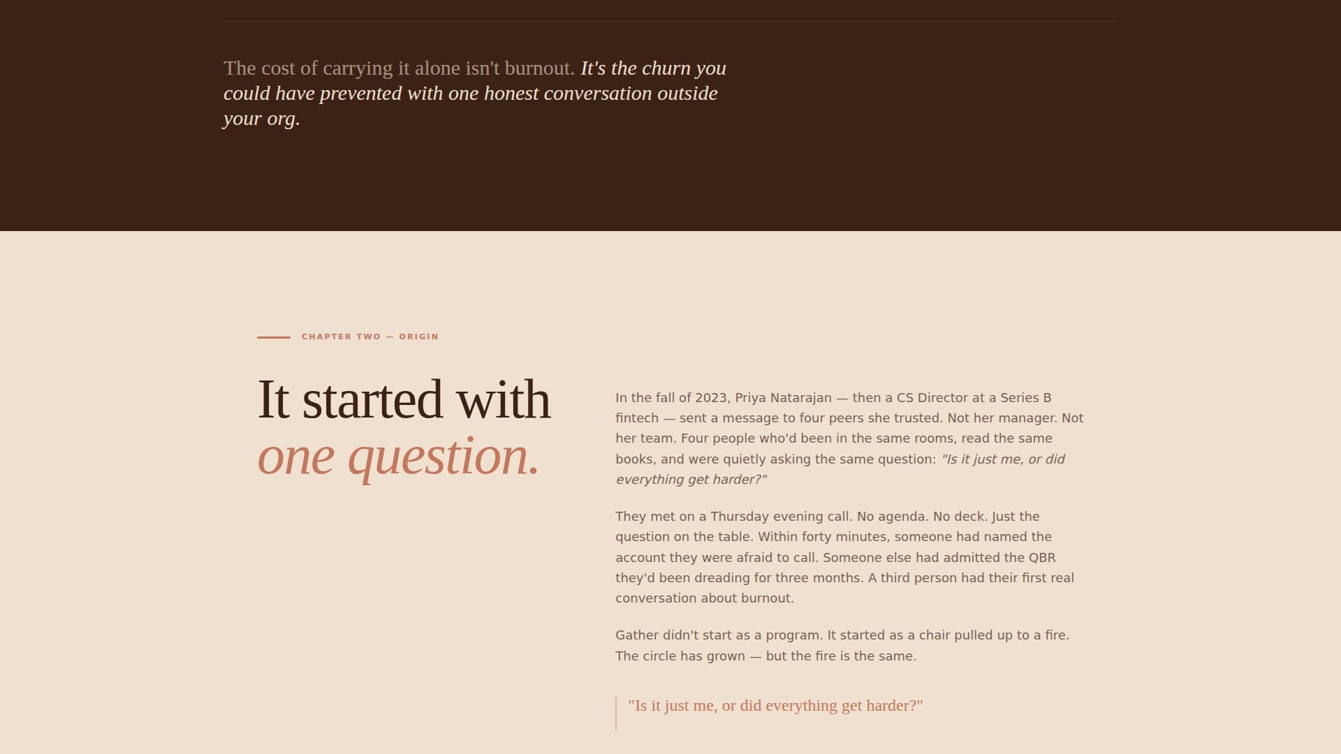Gather - Powerful Customersuccess Landing Page Template