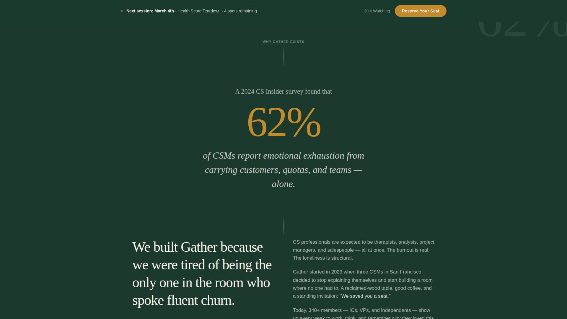 Gather - Restorative Community Landing Page Template