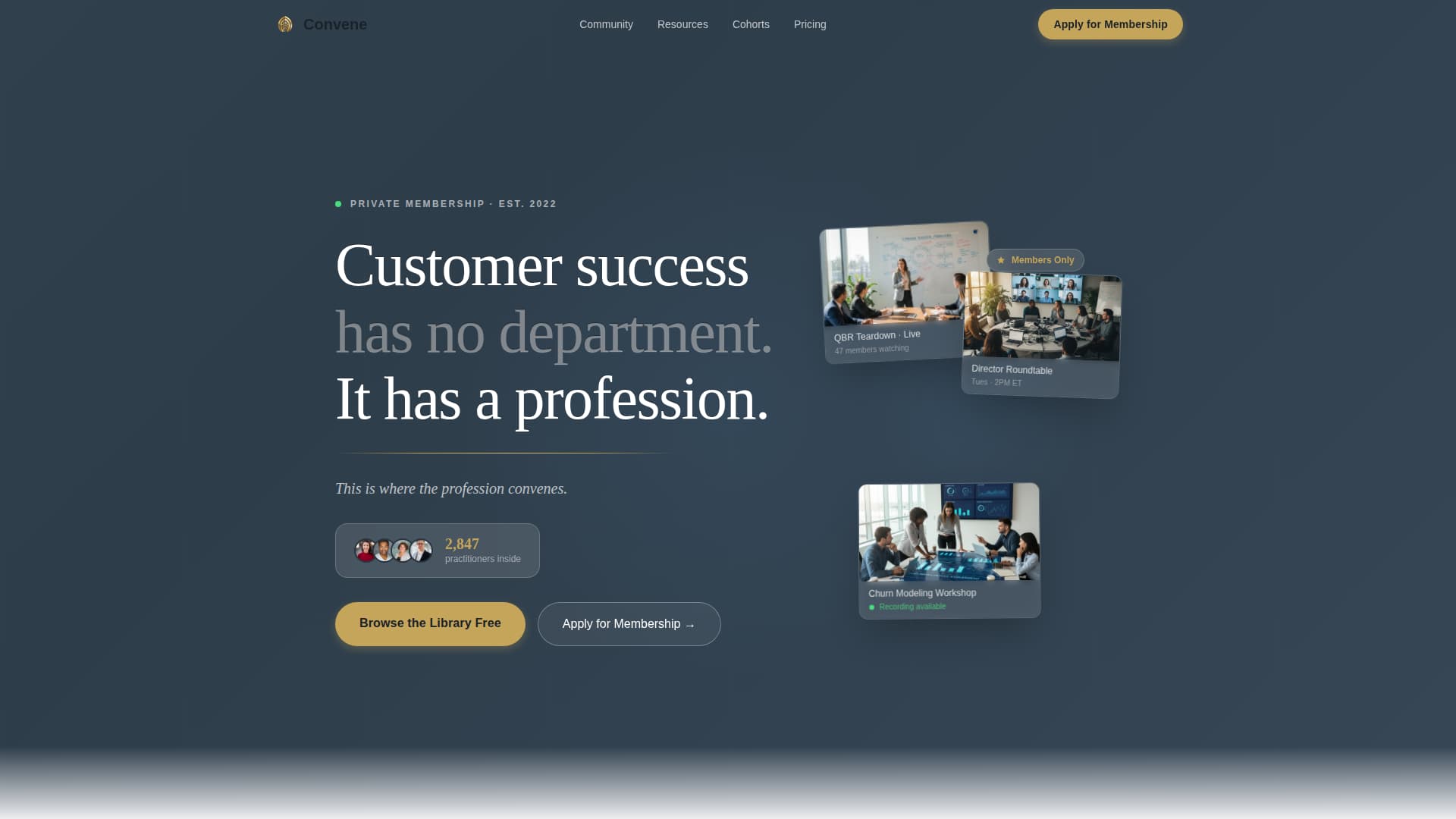 Convene - Elite Customersuccess Landing Page Template