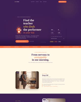 Curtain — Transformative Drama School Landing Page Template