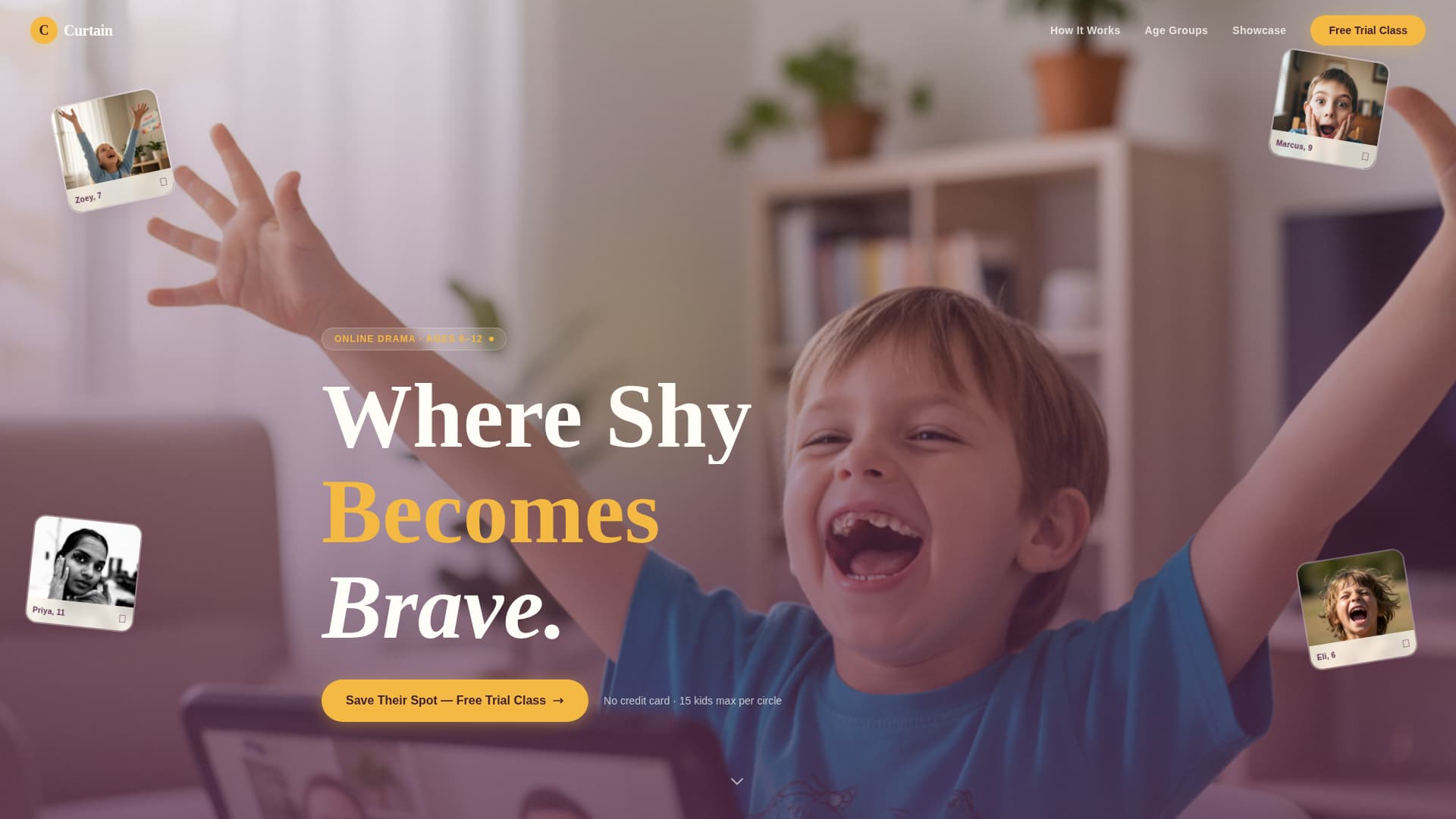 Kids Drama & Theater Booking Website Template
