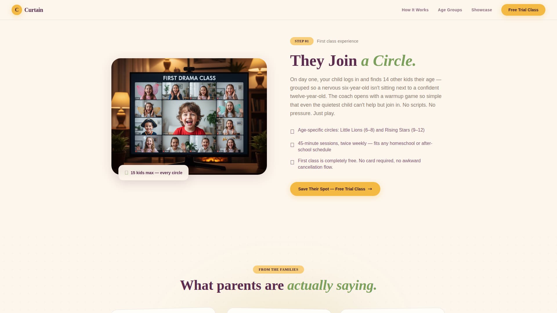 Kids Drama & Theater Booking Website Template
