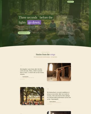 Curtain — Dynamic Stage Arts Landing Page Template