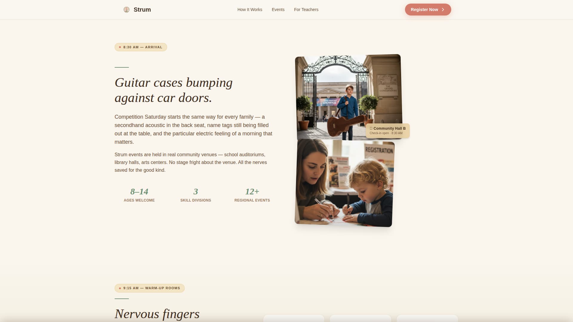 Strum — Engaging Music Education Kids Landing Page Template