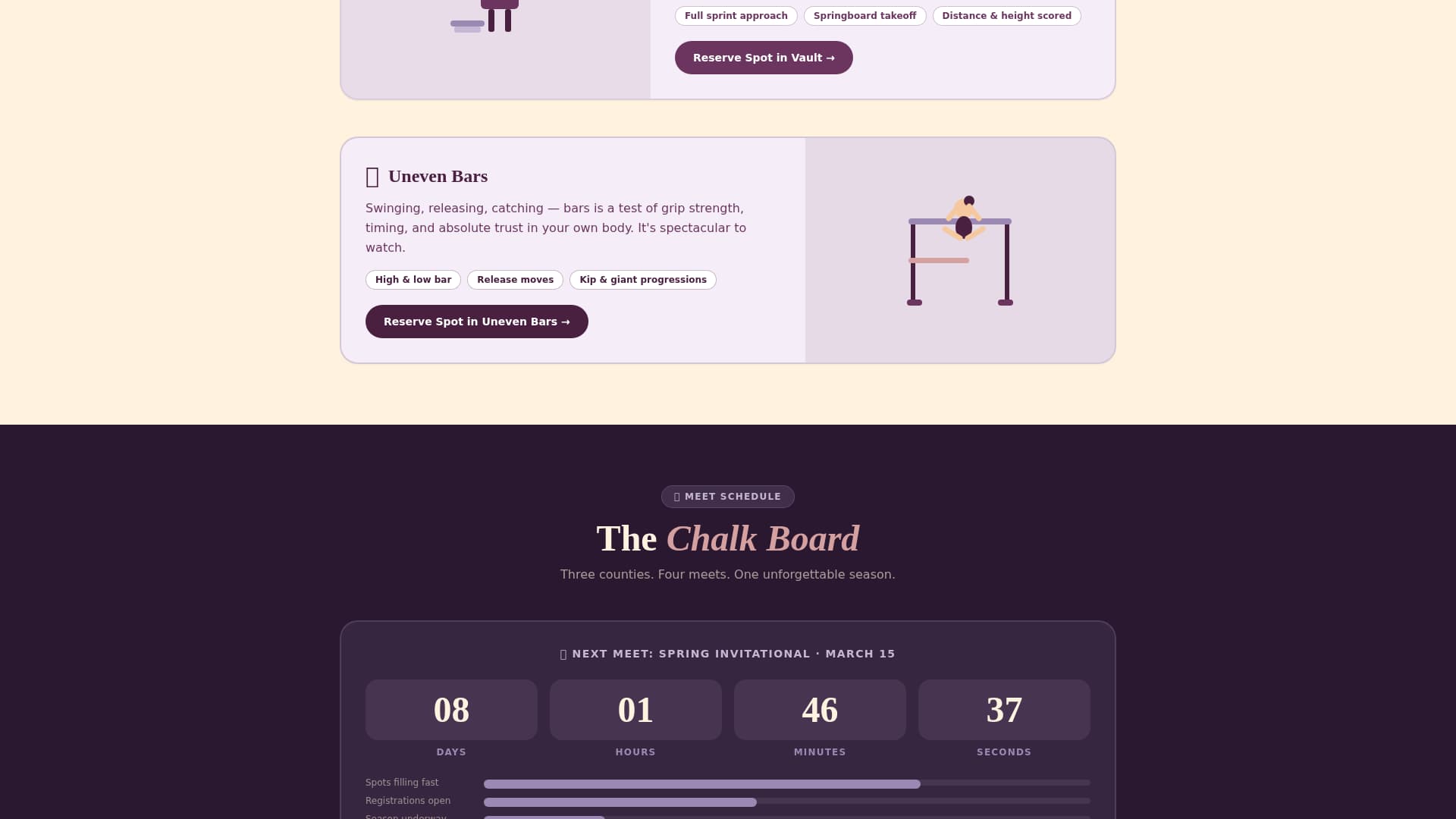 Tumble - Delightful Gymnastics Landing Page Template