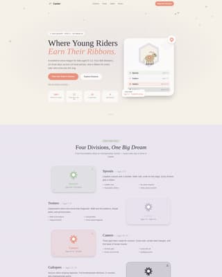 Canter - Joyful Equestrian Landing Page Template