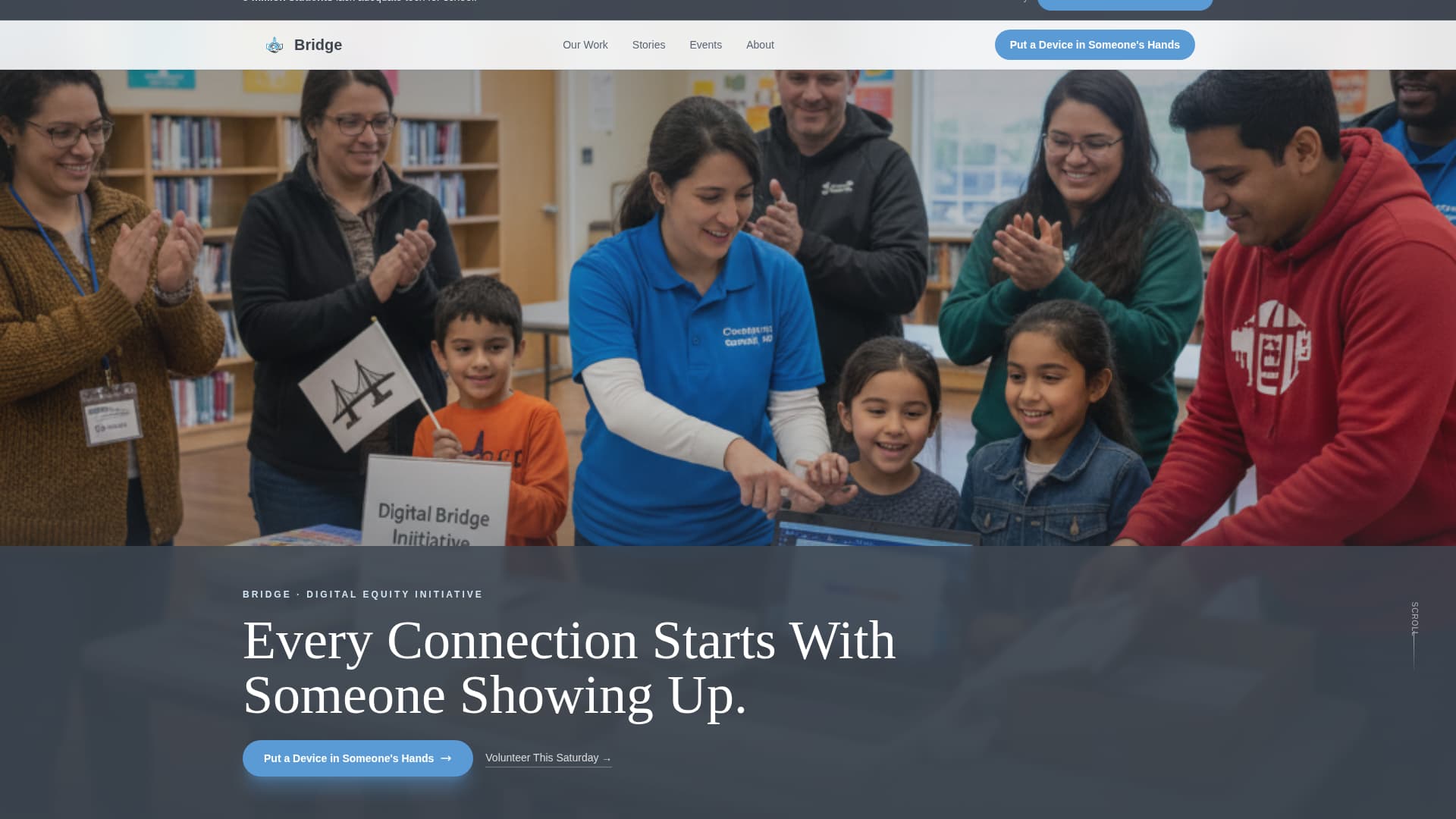 Bridge — Transformative Community-Impact Landing Page Template