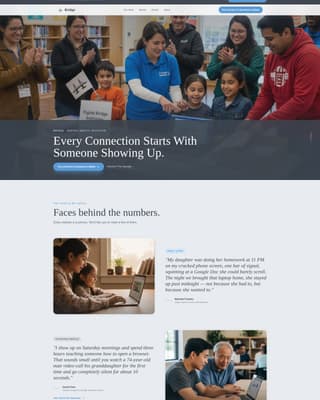 Bridge — Transformative Community-Impact Landing Page Template