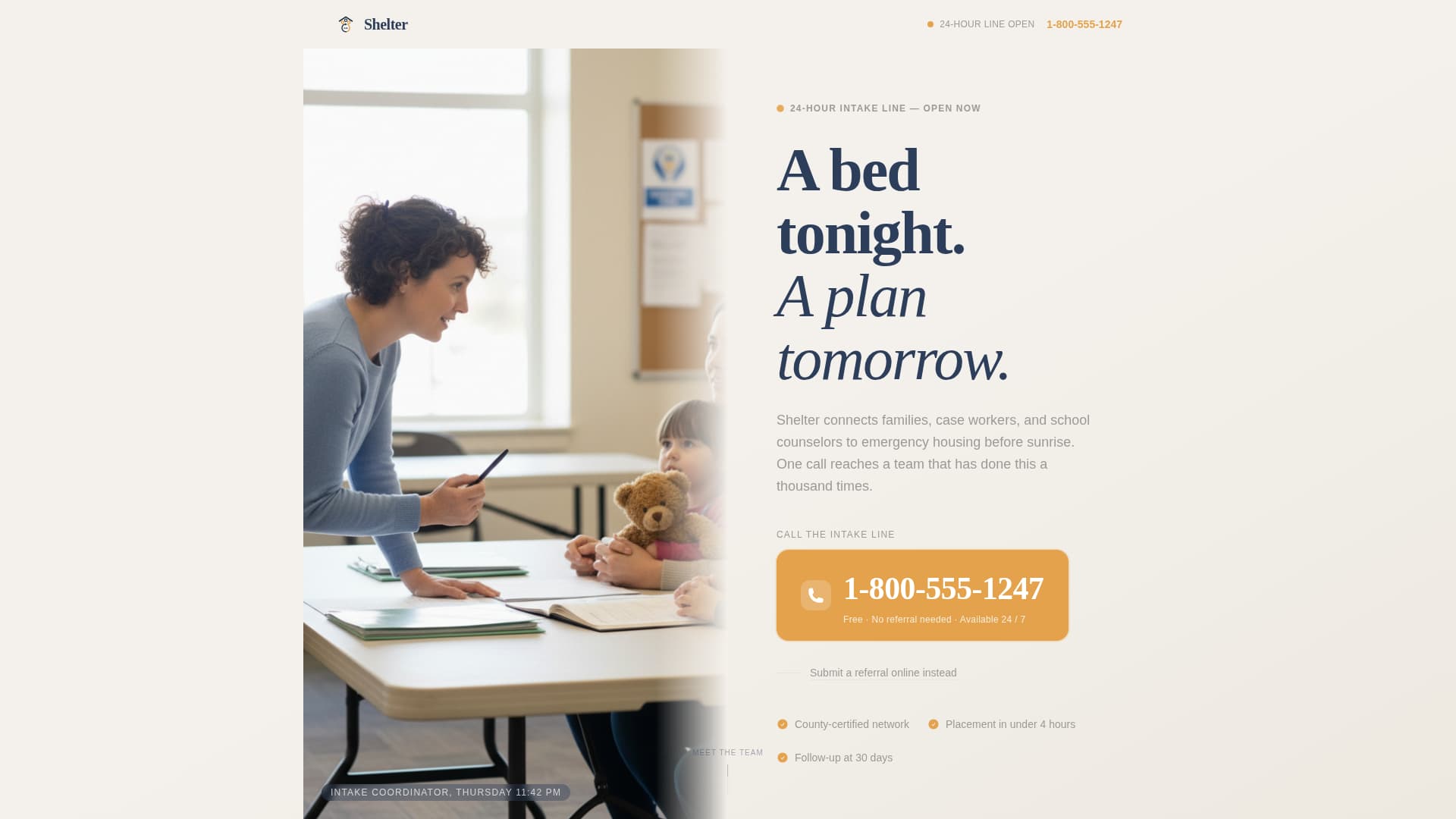 Shelter - Rapid Emergencyhousing Landing Page Template