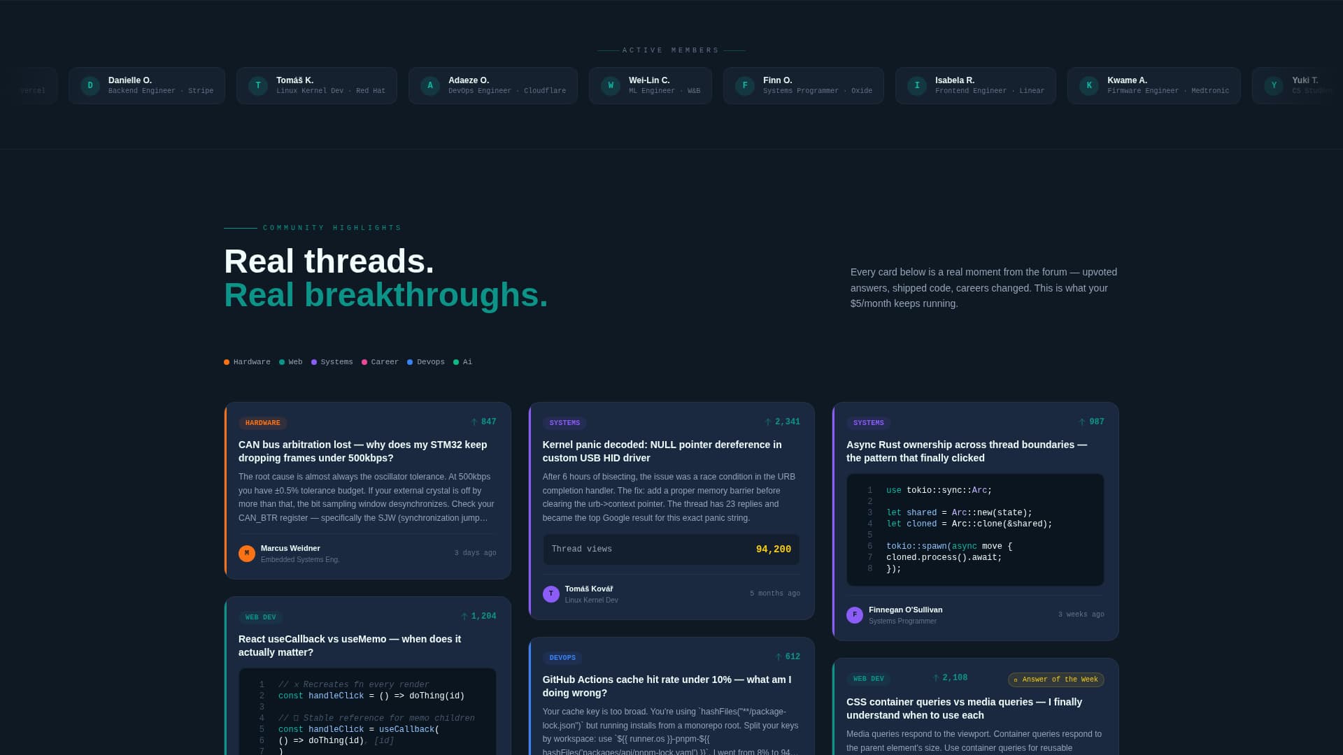 Devforum - Vibrant Engineers Landing Page Template