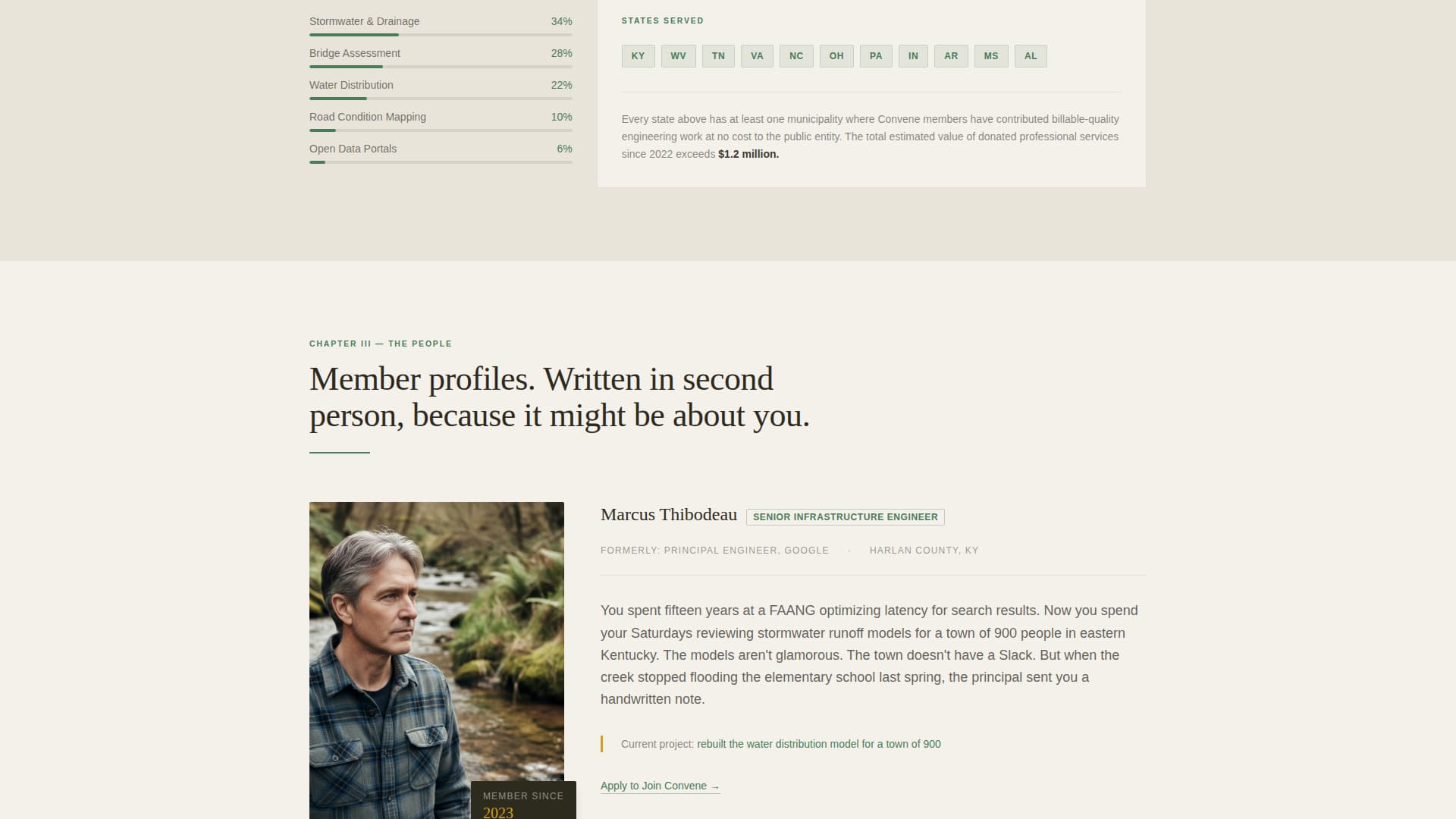 Convene - Purposedriven Engineers Landing Page Template