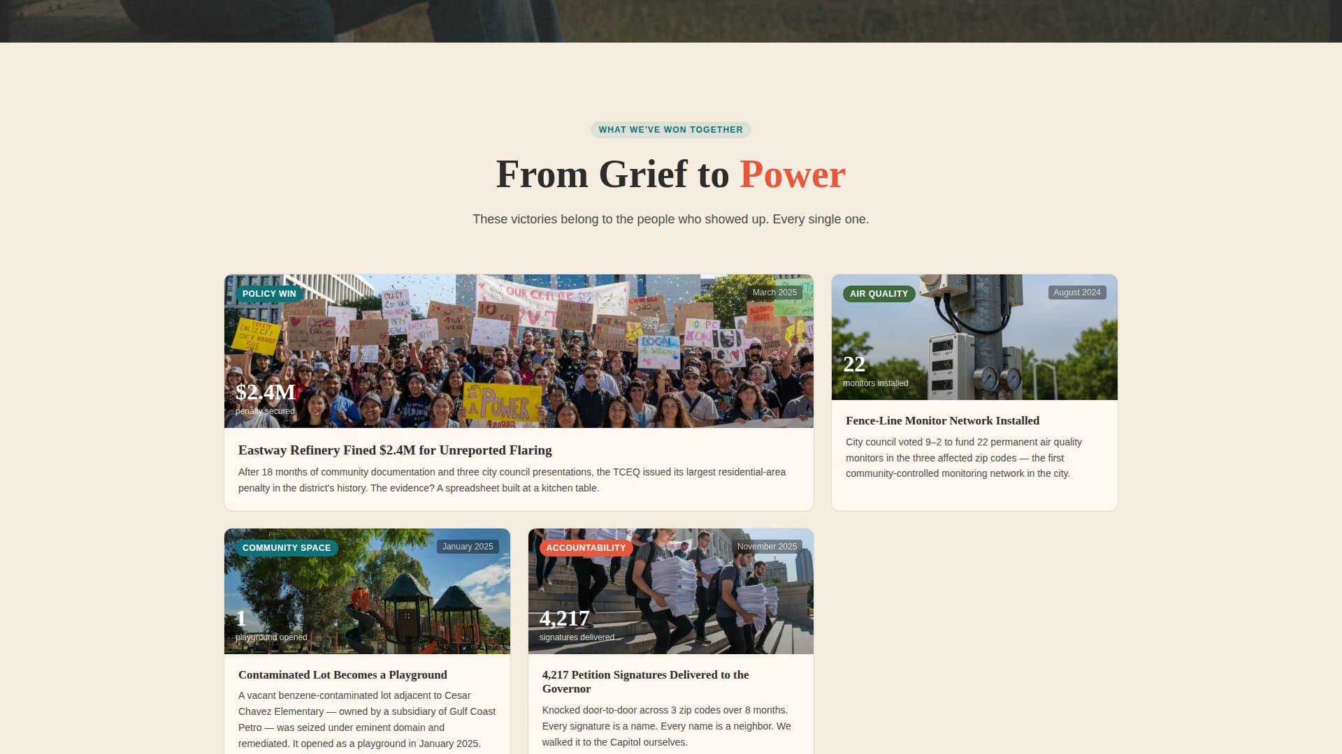 Specialist Advocacy & Social Campaign Reviews & Social Proof Website Template