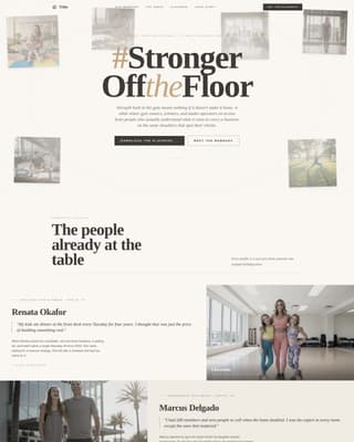 Tribe - Empowering Fitnessprofessionals Landing Page Template