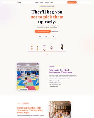 Dojo - Energetic Martial Arts Landing Page Template