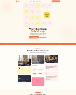 Keys - Playful Piano Landing Page Template