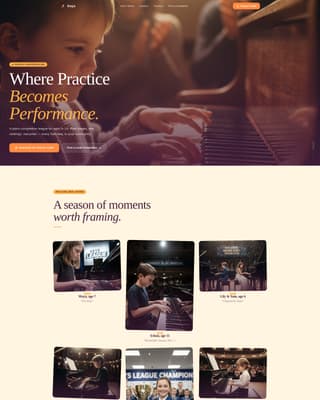 Keys - Inspiring Piano Landing Page Template