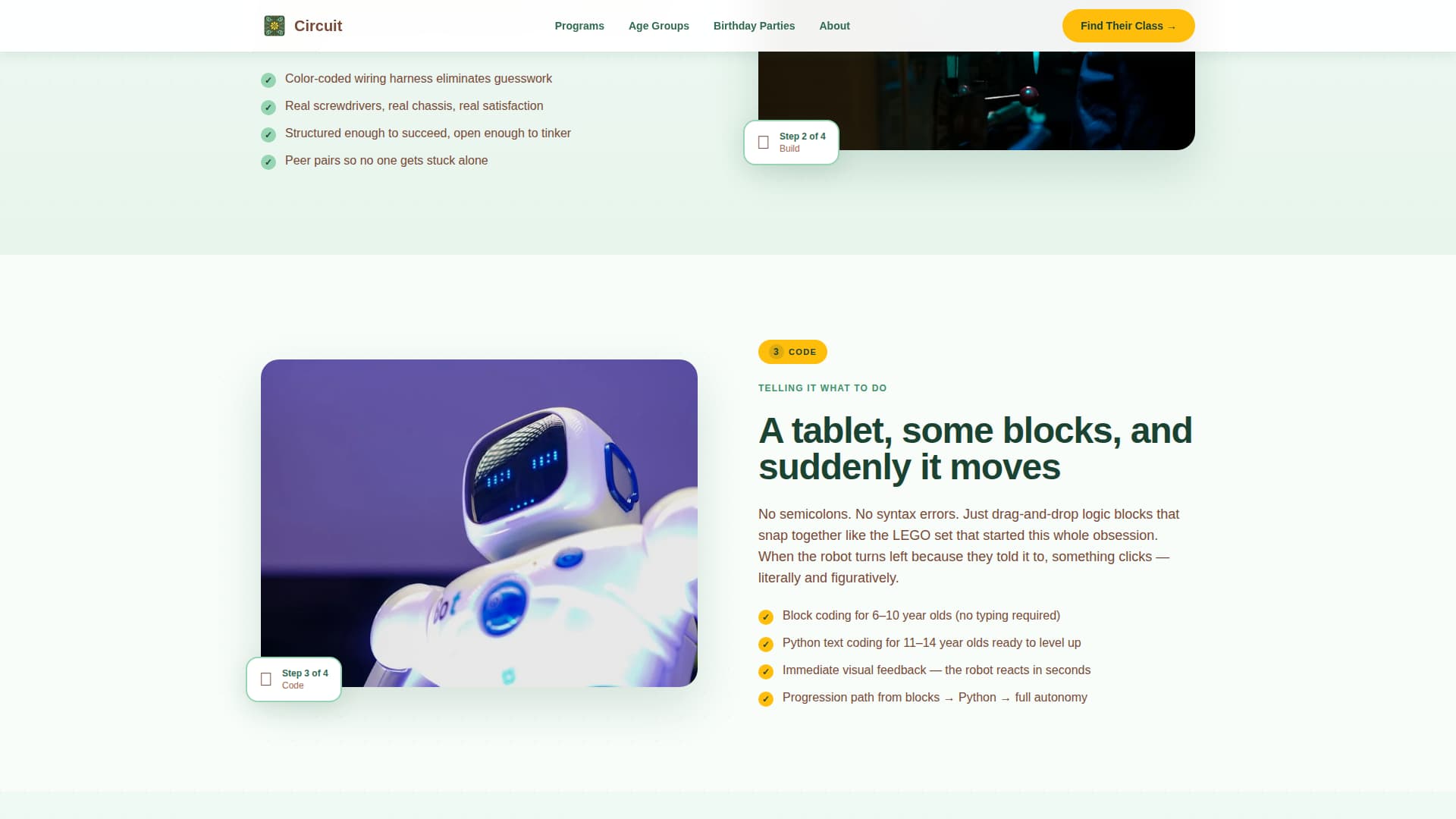 Circuit - Playful Kids Robotics Landing Page Template