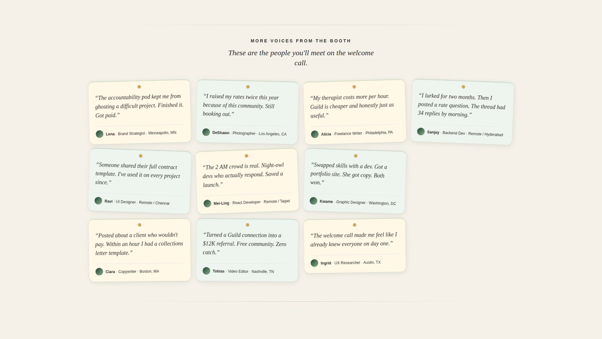 Specialist Freelancers Community Reviews & Social Proof Website Template
