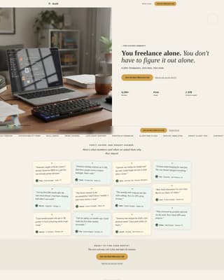 Specialist Freelancers Community Reviews & Social Proof Website Template