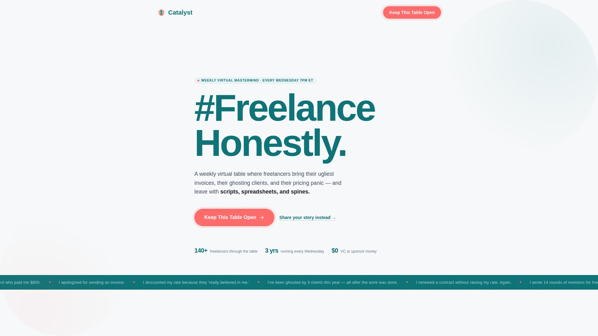 Freelancers Community Pricing & Packages Website Template