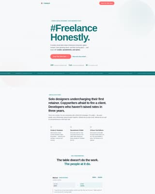 Freelancers Community Pricing & Packages Website Template