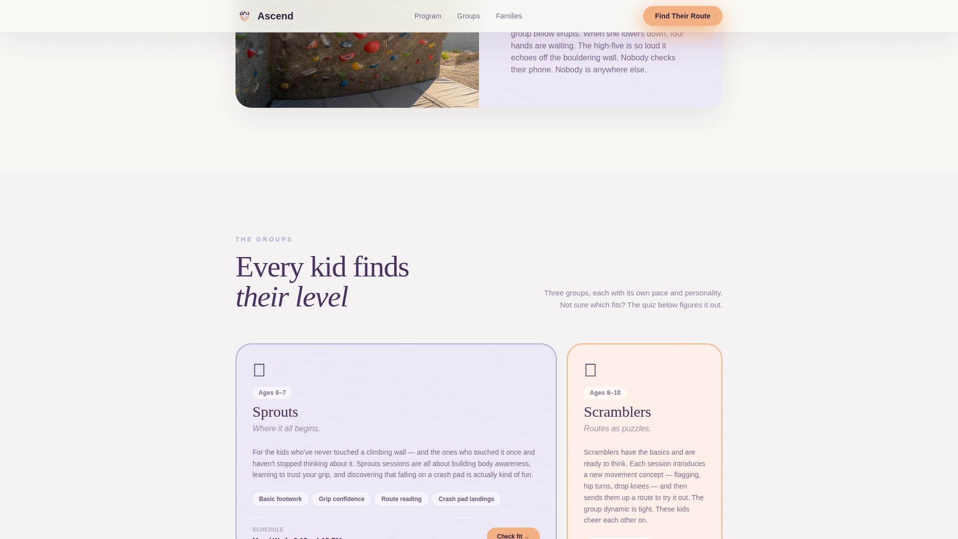 Ascend - Inspiring Climbing Landing Page Template