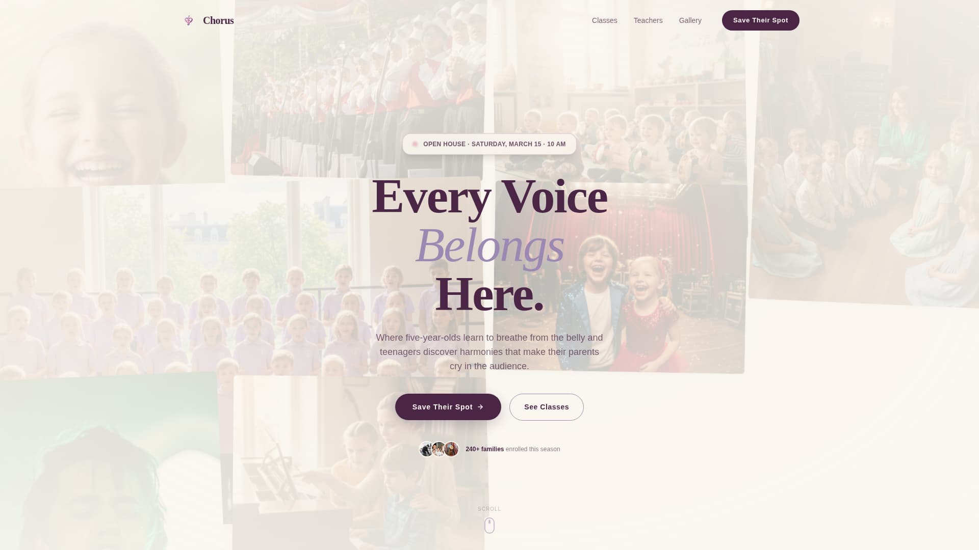Chorus - Heartfelt Choir Landing Page Template