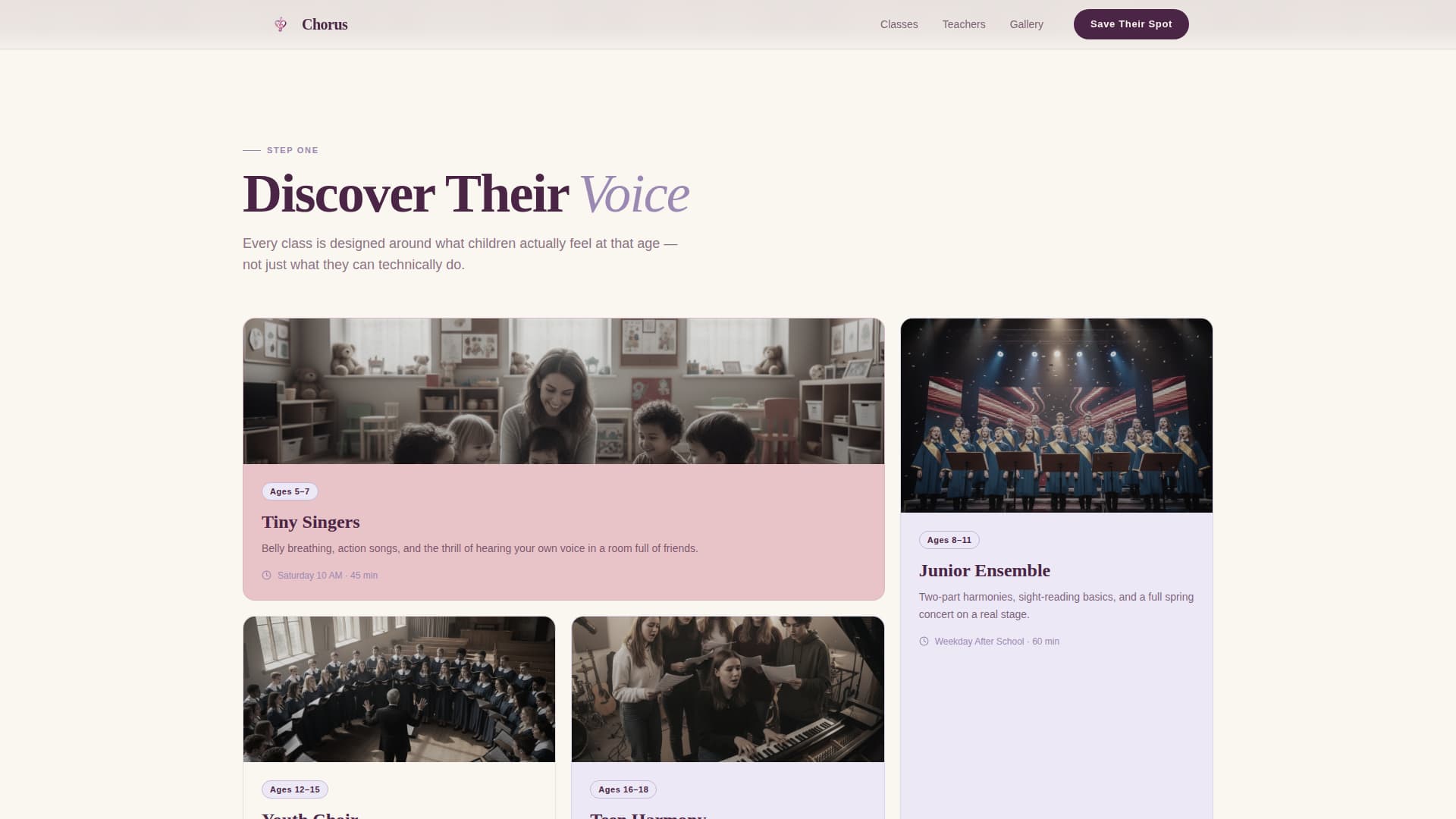 Chorus - Heartfelt Choir Landing Page Template