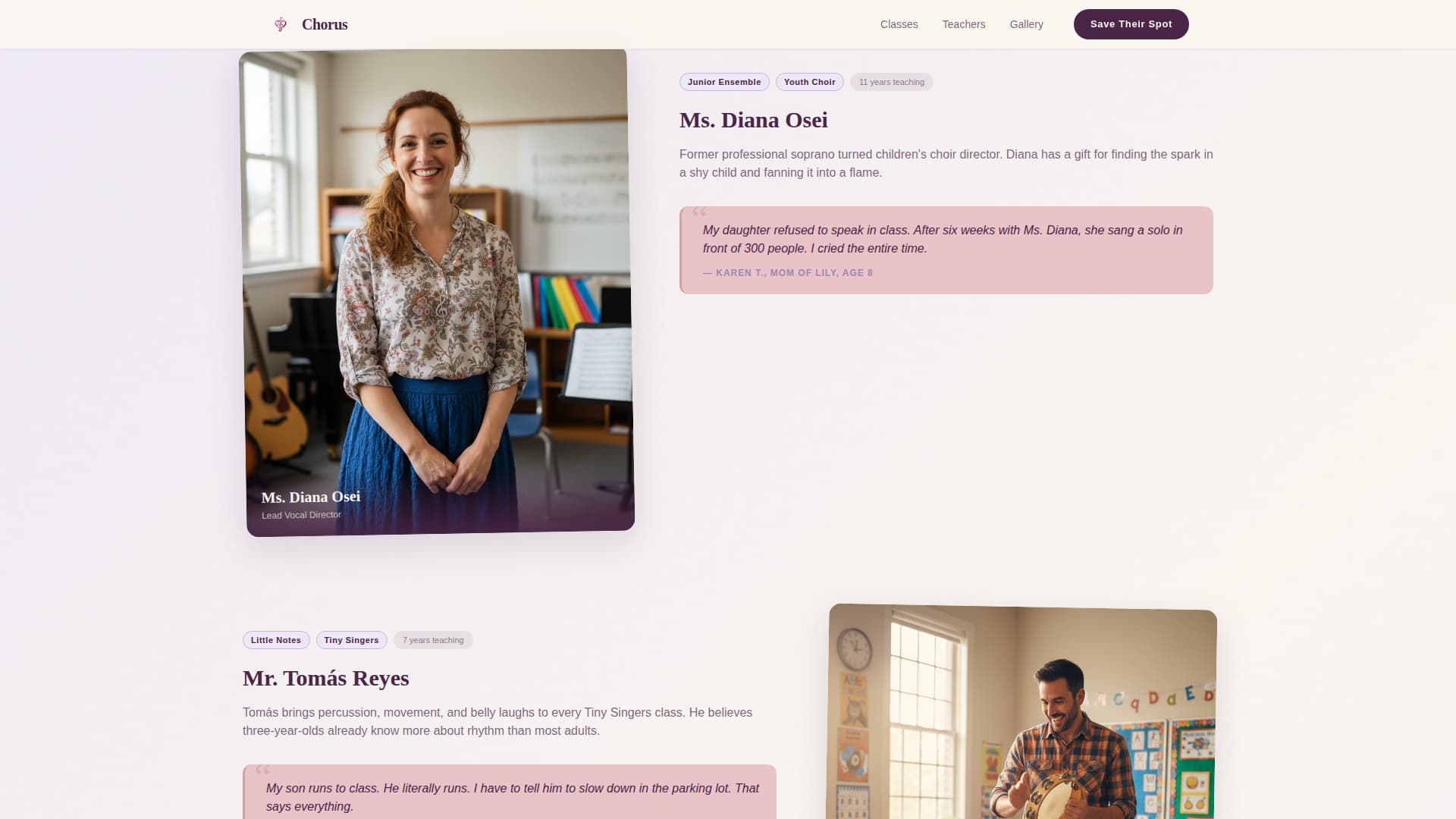 Chorus - Heartfelt Choir Landing Page Template