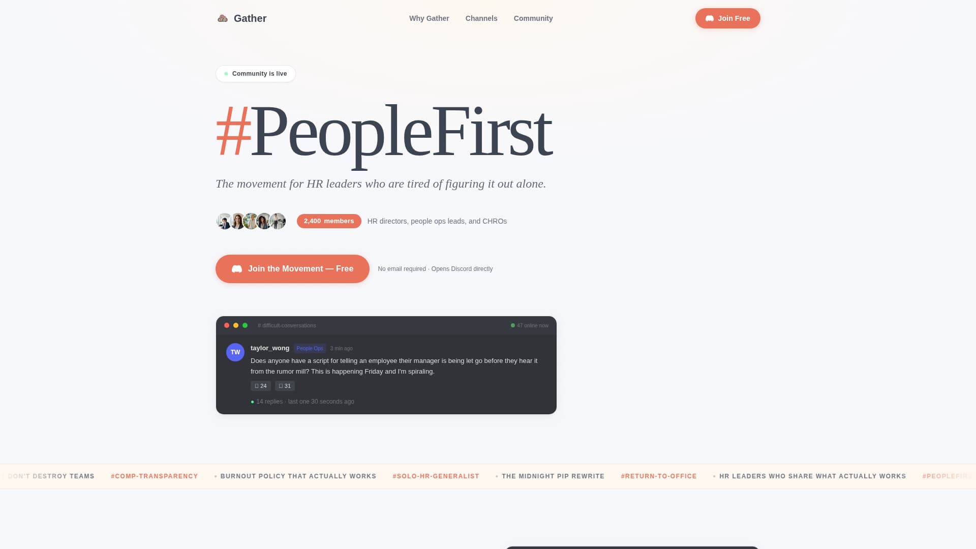 HR & People Leaders Community Directory Website Template