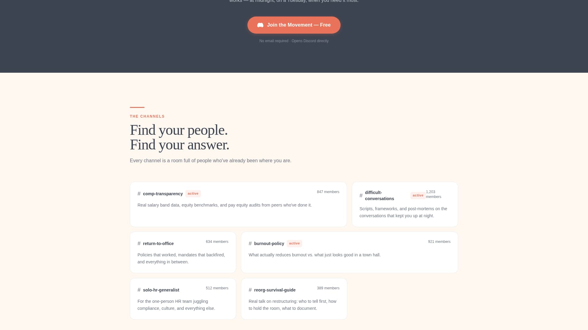 HR & People Leaders Community Directory Website Template