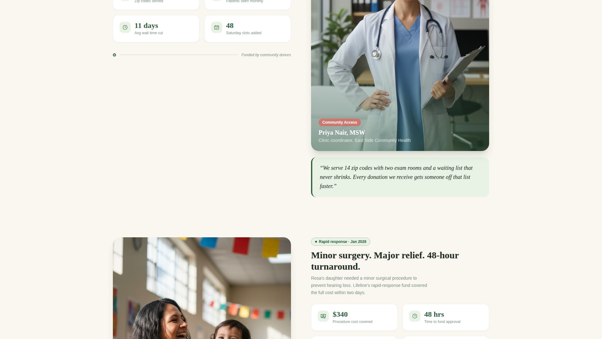 Lifeline - Compassionate Healthcare Landing Page Template
