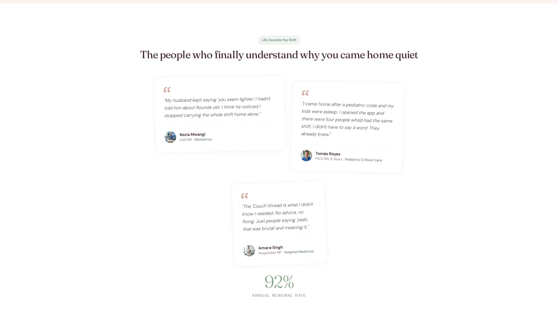 Rounds - Healing Professionals Landing Page Template