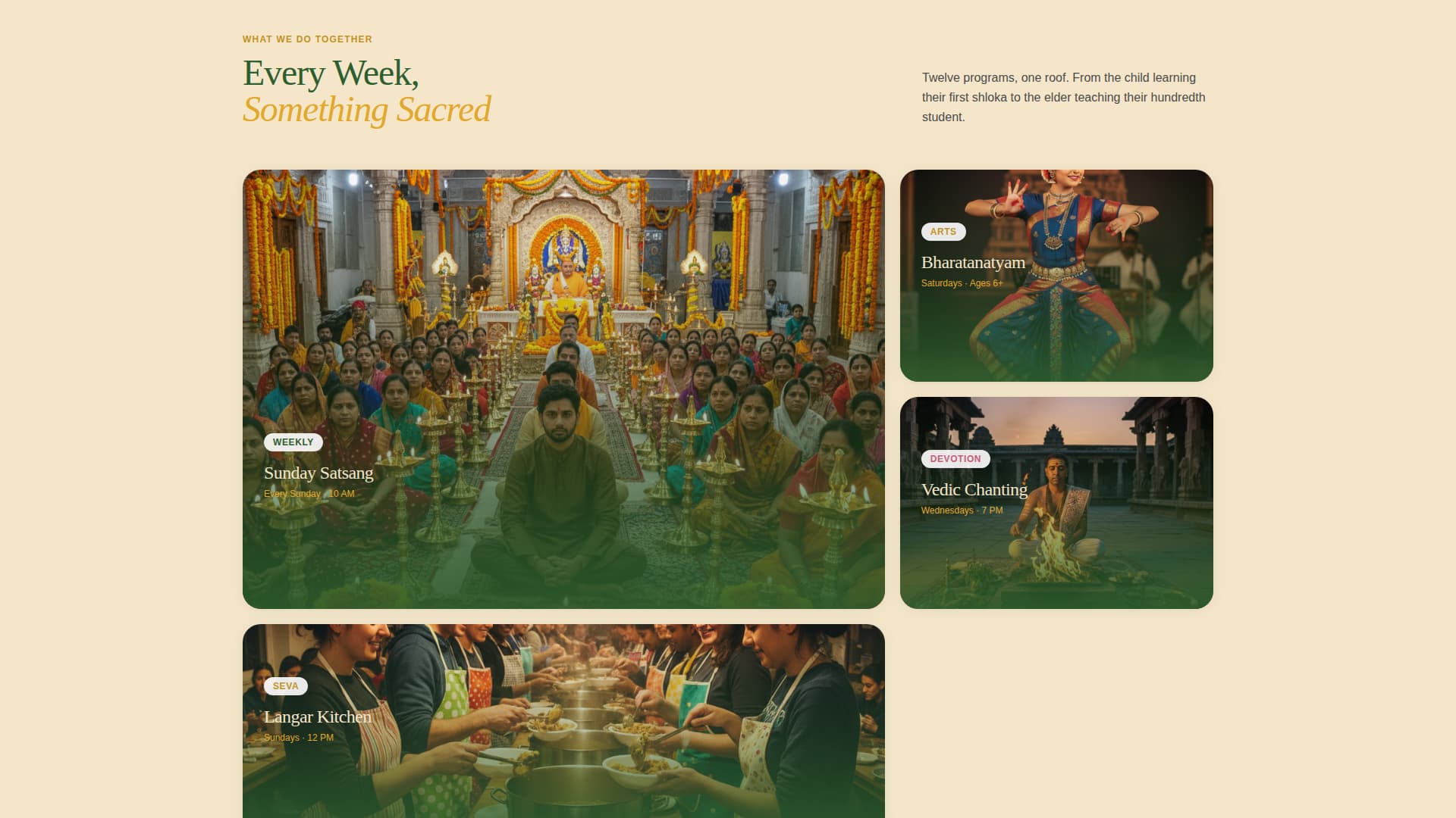 Temple & Hindu Organization Professional Website Template