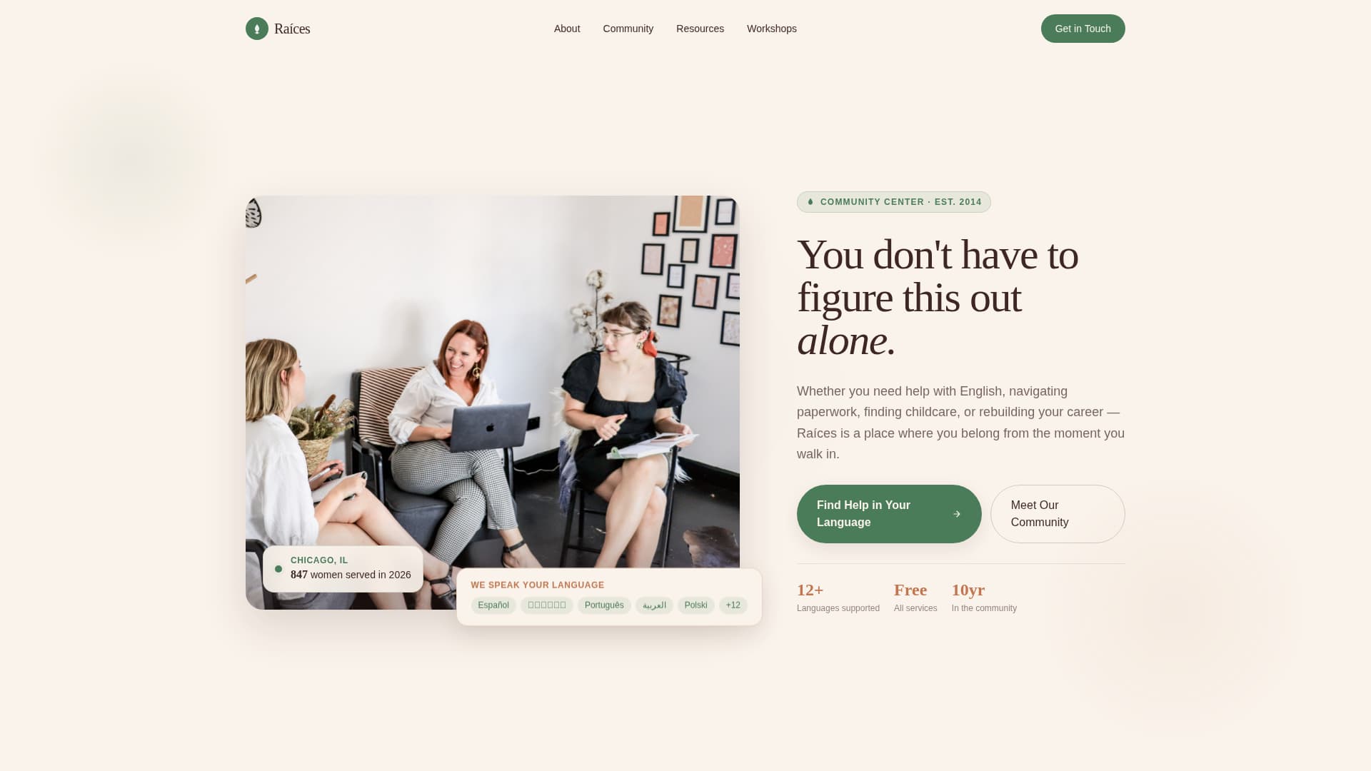 Specialist Immigrant & Refugee Support Patient Education Website Template