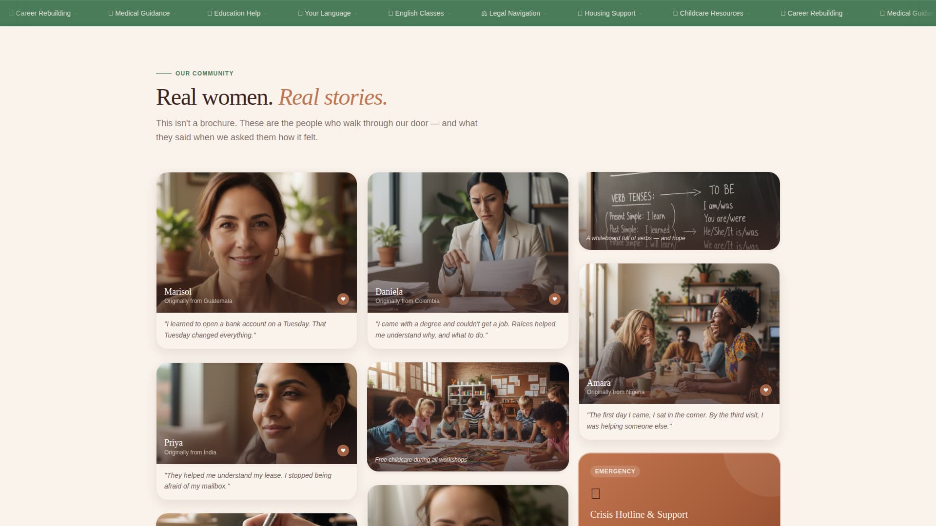 Specialist Immigrant & Refugee Support Patient Education Website Template